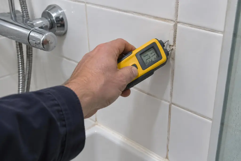 Lekdetectie Twello – vochtmeter op badkamertegels bij de douche
